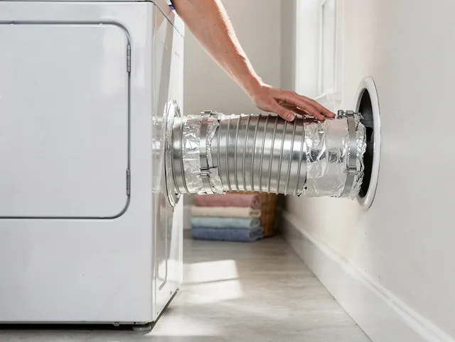 Professional dryer vent hose installation by Portsmouth Dryer Vent Cleaning in Portsmouth