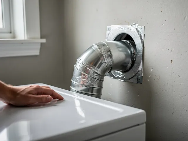 Portsmouth Dryer Vent Cleaning expert performing professional dryer vent repair and installation in Portsmouth